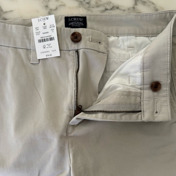 NWT J. Crew High-rise girlfriend chino pant Sz 0 Stone - Picture 8 of 10